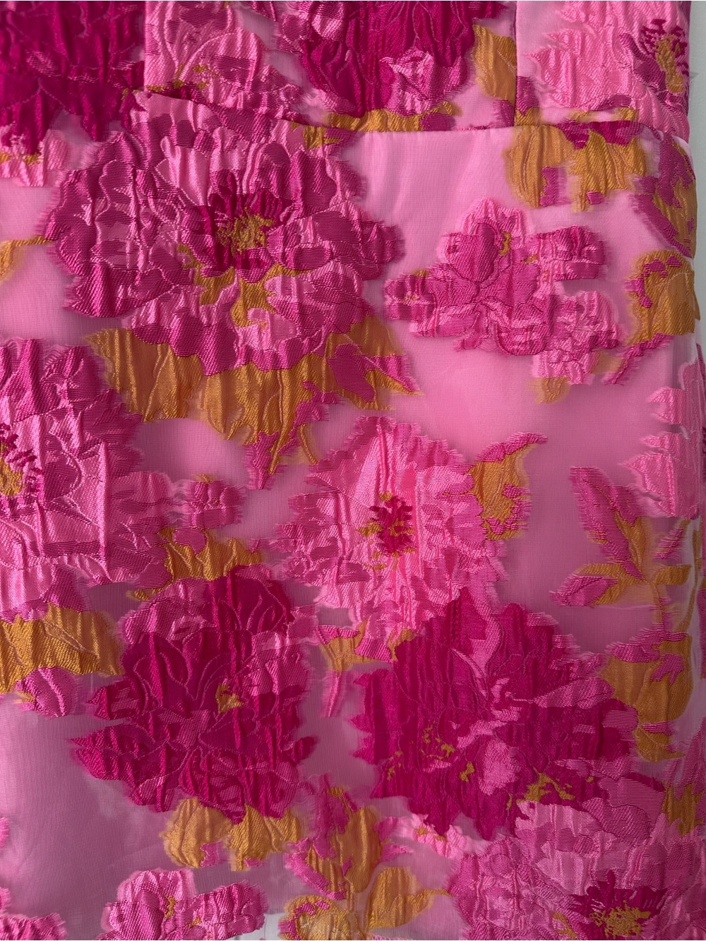 Lulus / B. Right Flirtatious Composure Pink Jacquard Lace-Up Bustier Mini Dress - Picture 10 of 13